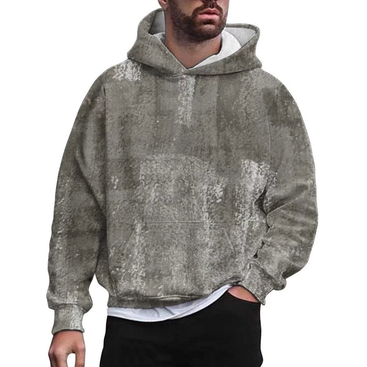 Big and Tall Hoodies Sweatshirt for Men Vintage Graphic Kangaroo Pocket Hooded Pullover Retro plus Size Hoodie Shirt