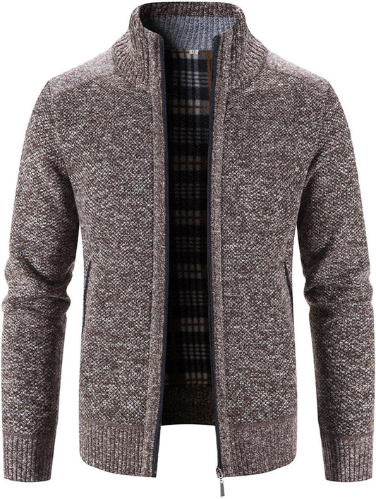Cardigan for Mens,Full Zip up Solid Color Hoodies Open Front Sweater Athletic Sweatshirt Knitted Jacket Fashion Winter Tops